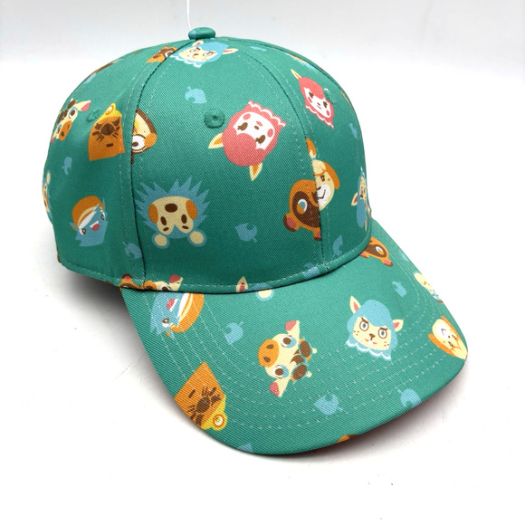 NEW 2020 Bioware Nintendo Animal Crossing Characters Print Baseball Hat OSFM - Picture 1 of 12